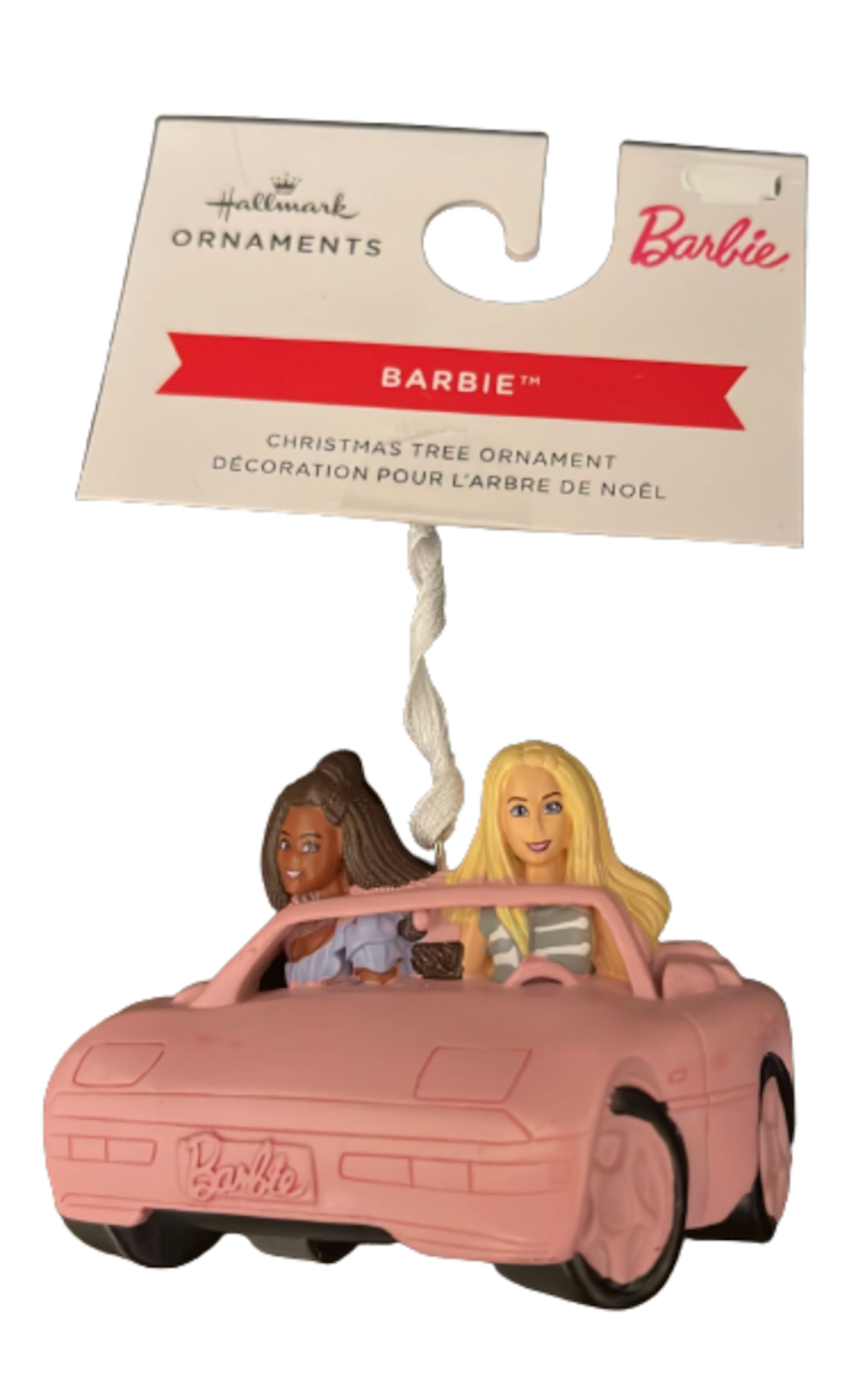 Hallmark Barbie Friend Pink Convertible Design Christmas Tree Ornament New w Tag