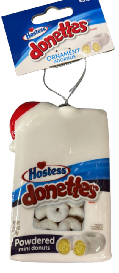 Hostess Donettes Mini Donuts Decoupage Christmas Tree Ornament New With Tag