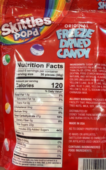 Disney Parks Skittles Popd Freeze Dried Candy New Sealed