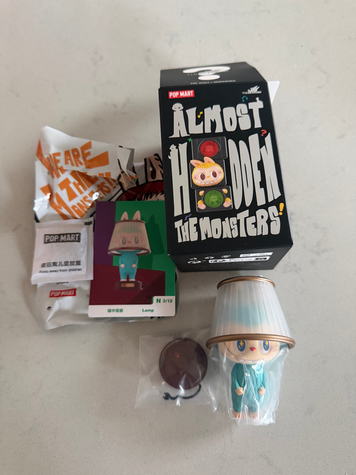 Pop Mart Labubu The Monsters Almost Hidden Lamp Figure USA SELLER New w Box
