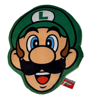 Universal Studios Super Nintendo World Mario Luigi Face Throw Pillow New W Tag