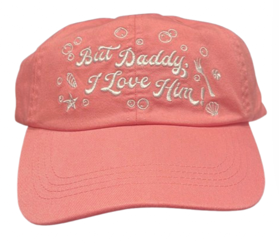 Disney Parks Mermaid Ariel Swiftie But Daddy I Love Him Cap Hat Pink New W Tag