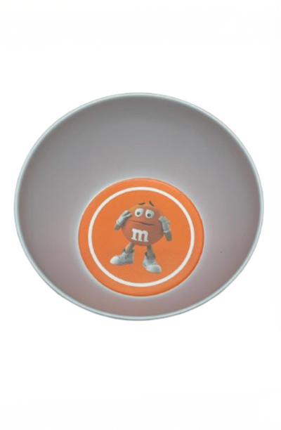 M&M's World Orange Character Silhouette Melamine Satin Finish Bowl New