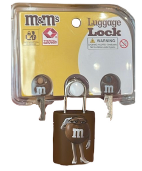 M&M's World Character 2026 Brown Luggage Lock With 2 Keys New Sealed