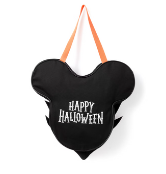 Disney Parks Happy Halloween Mickey Vampire Big Face Canvas Tote Bag New w Tag