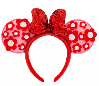 Disney Parks Minnie Mouse Floral Ears Headband For Adults New with Tag