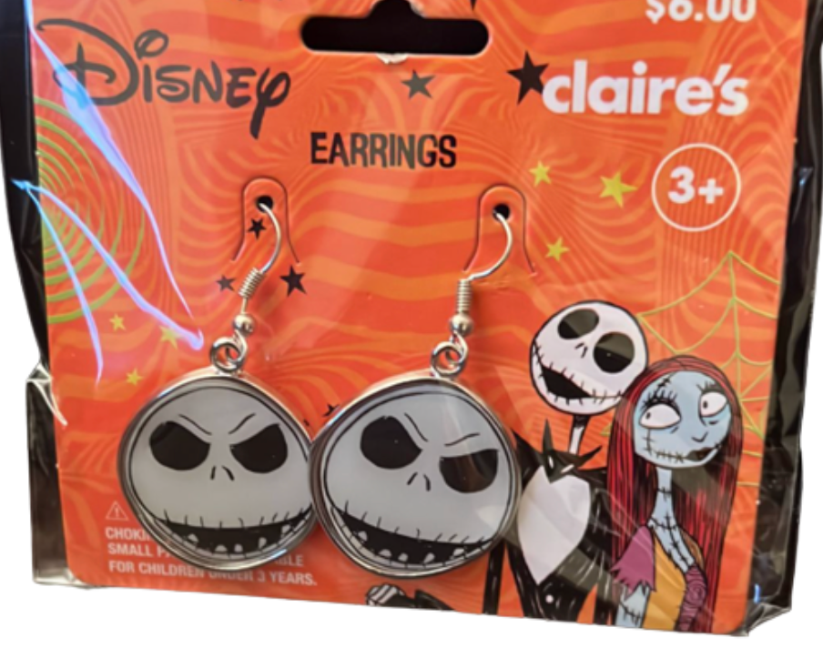 Disney Halloween Jack Skellington Earrings New with Tag