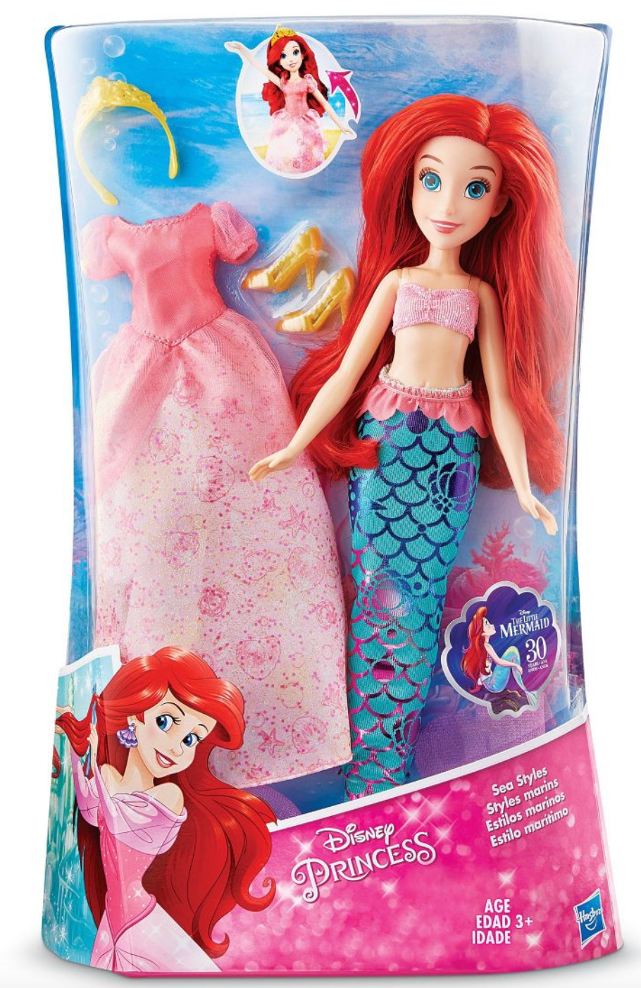 Disney Princess Sea Styles Ariel Doll Toy New with Box