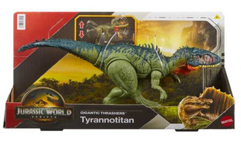 Jurassic World Rebirth Gigantic Thrashers Tyrannotitan Dinosaur Action Figure