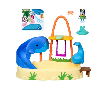 Bluey Whale Water Park Playset, Slide Down The Whale Slide Toy New With Box