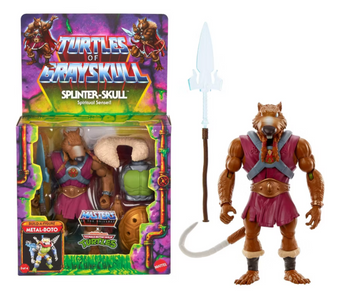 Masters of the Universe Turtles of Grayskull Splinter Skull Figure Toy New W Tag
