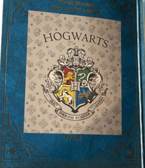 Universal Studios Harry Potter Hogwarts Crest Throw Blanket New With Tag