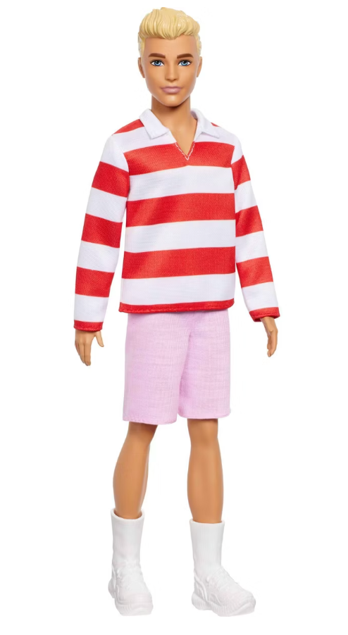 Barbie Fashionistas Ken Doll #241 in Red Striped Top New With Box