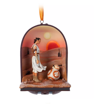 Disney Parks Star Wars Rey and BB-8 Sketchbook Christmas Ornament New With Tag