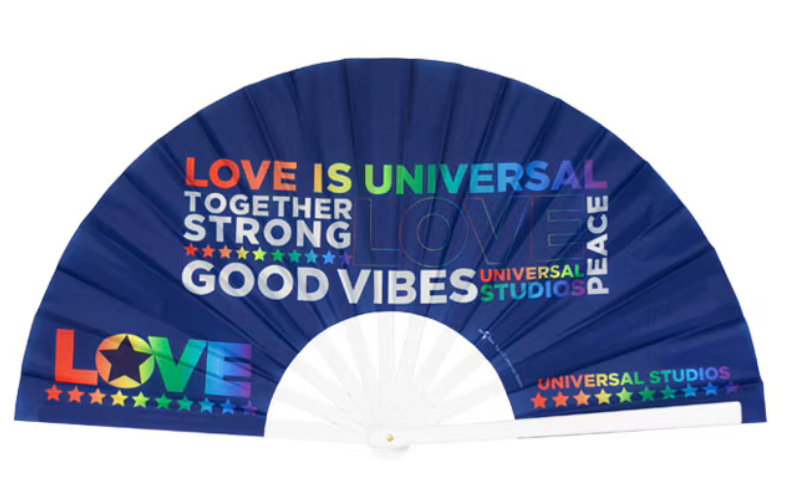 Universal Studios Love Is Universal Folding Hand Fan New With Tag