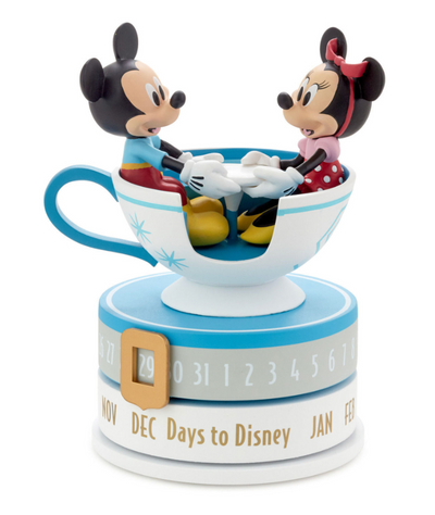 Hallmark Disney World 50th Mickey Minnie Teacup Perpetual Calendar New With Box