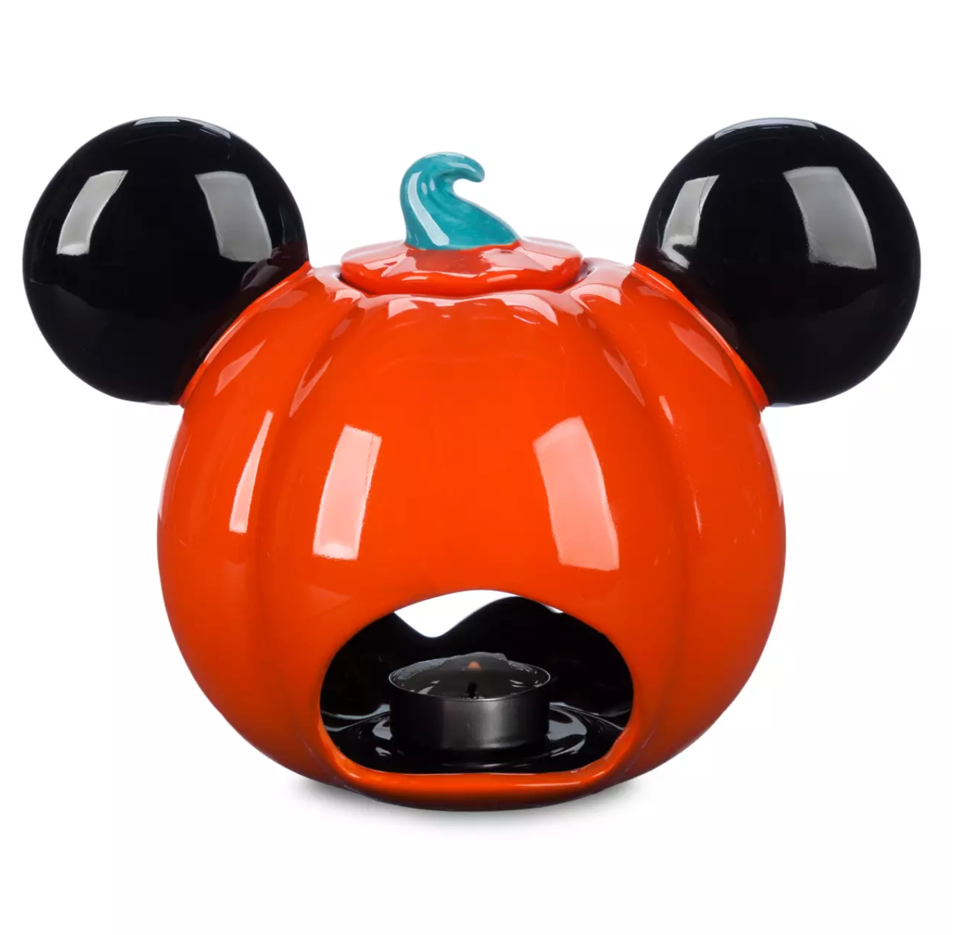 Disney Parks 2023 Mickey Jack O'Lantern Halloween Pumpkin Candle Votive Holder N
