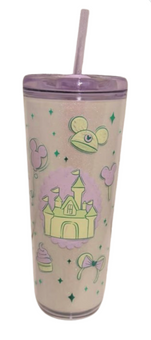 Disney Summertime Starbucks Summertime Castle Mickey Ear Acrylic Tumbler Cup New