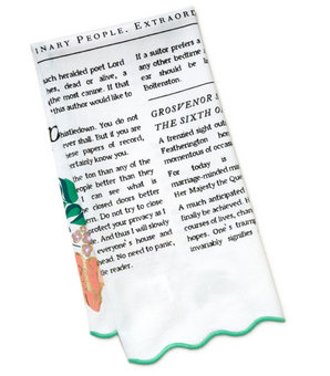 Hallmark Bridgerton Lady Whistledown's Society Papers Tea Towel 18x26 New W Tag