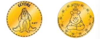 Disney's Spring World of Disney Winnie Eeyore Collectible Coin Medallion New