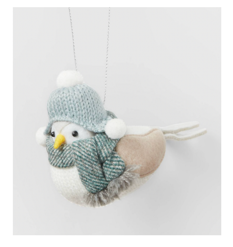 Target Bird with Green Scarf Christmas Tree Ornament Wondershop New