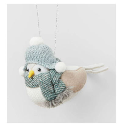 Target Bird with Green Scarf Christmas Tree Ornament Wondershop New