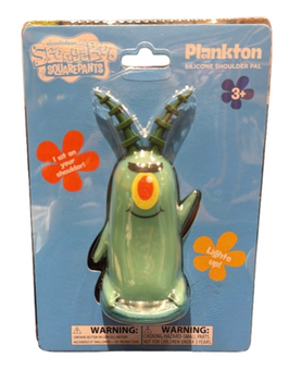 Universal Studios Spongebob Squarepants Plankton Silicone Shoulder Pal Toy New