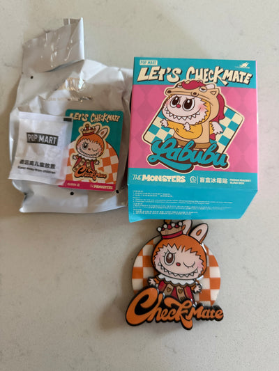 Pop Mart Labubu The Monsters Let's Checkmate Queen Fridge Magnet USA New w Box