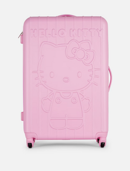 Disney Primark Embossed Hello Kitty Hard Shell 30" Luggage Suitcase New w Tag