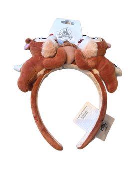 Disney Parks Chip 'n' Dale Plush Ear Headband New With Tag