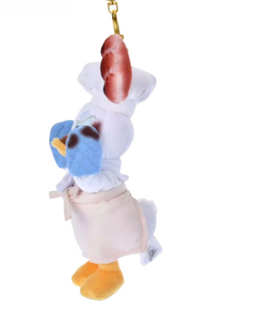 Disney Parks Bakery Chef Donald with Baguette Plush Keychain New with Tag