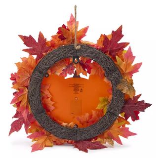 Disney Parks Halloween Mickey Jack-o'-Lantern Light-Up Wreath New with Tag