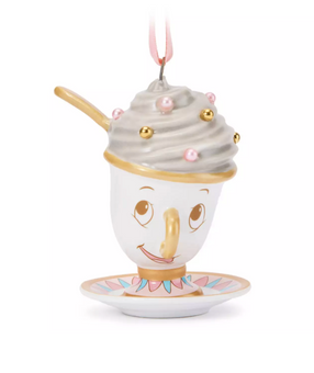 Disney Sugarplum Fairytale Beauty and the Beast Chip Christmas Ornament New