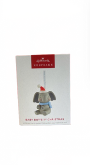 Hallmark 2025 Keepsake Baby Boy's First Christmas Elephant Ornament New with Box