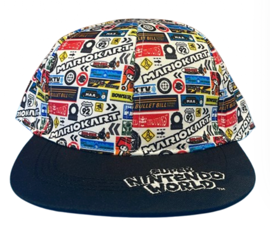 Universal Studios SUPER NINTENDO WORLD Mario Kart Signs Baseball Hat Cap New