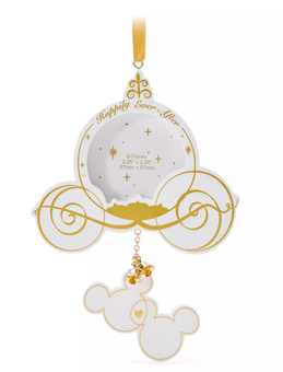 Disney Mickey Minnie Mouse Carriage Photo Frame Ornament Happily Ever After New