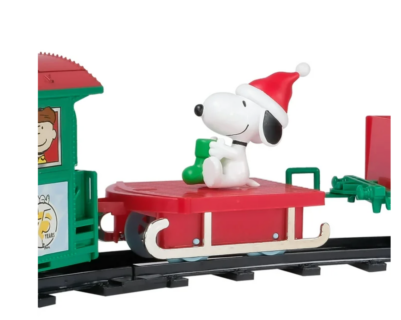Disney Peanuts Snoopy 12 Piece Holiday Christmas Express Train Set Ruz New