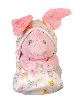 Disney Parks Winnie the Pooh Piglet Babies Plush in Blanket Pouch New With Tag
