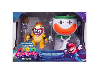 The Super Mario Galaxy Movie 5 inc Bowser Jr. Action Figure Clown Car Paintbrush