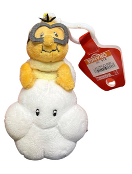 Universal Studios Super Nintendo World Lakitu Cloud Plush Keychain New With Tag