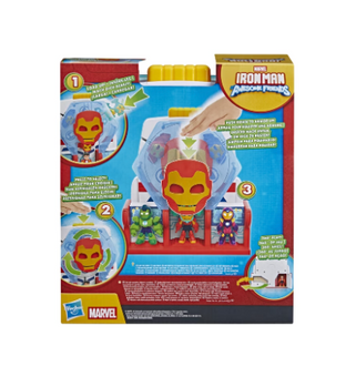 Disney Jr. Marvel Iron Man his Awesome Friends Hall of Armor Playset New W Tag