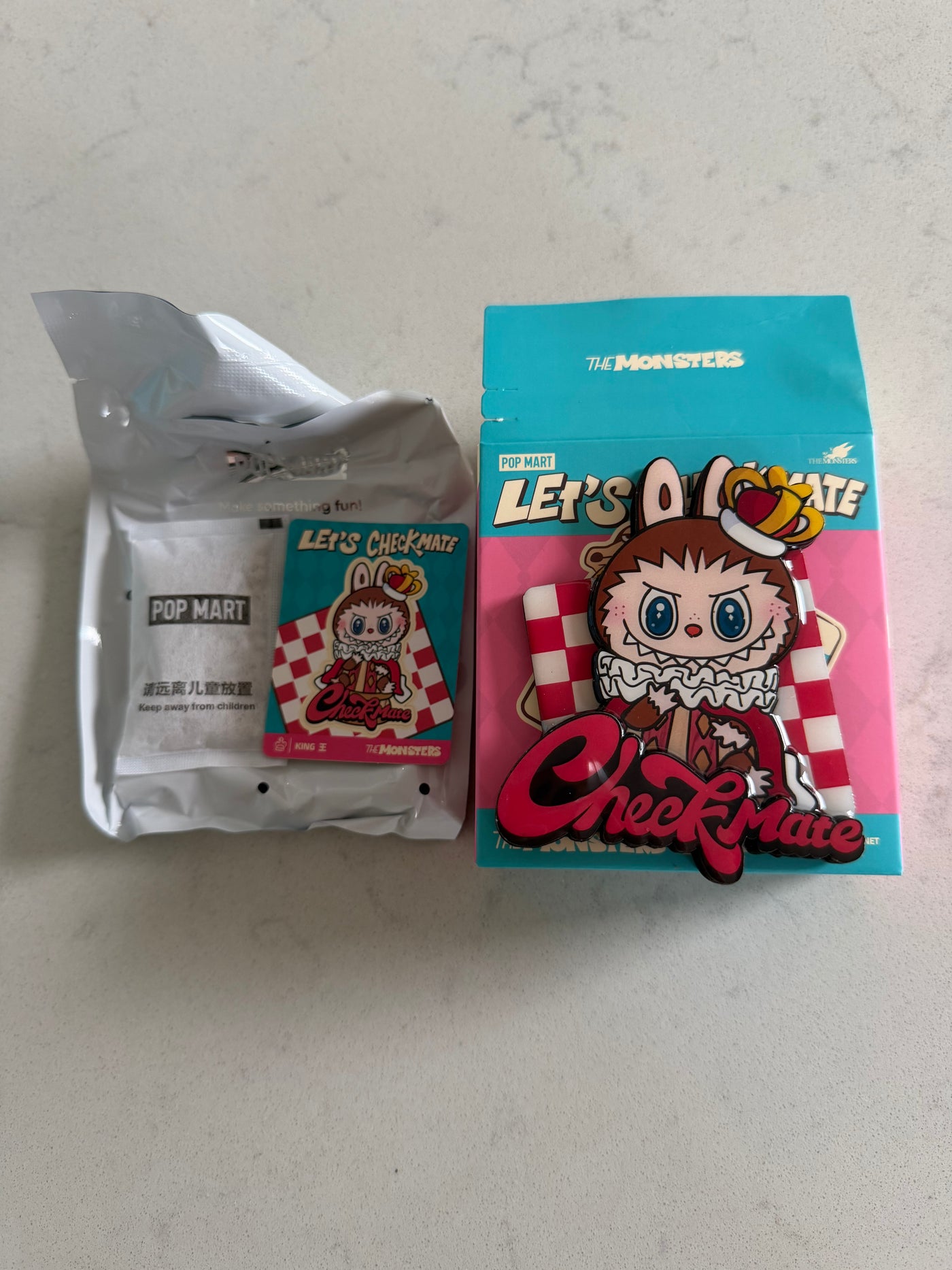 Pop Mart Labubu The Monsters Let's Checkmate King Fridge Magnet USA New with Box