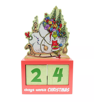 Dr. Seuss The Grinch and Max with a Sleigh Christmas Countdown Calendar New
