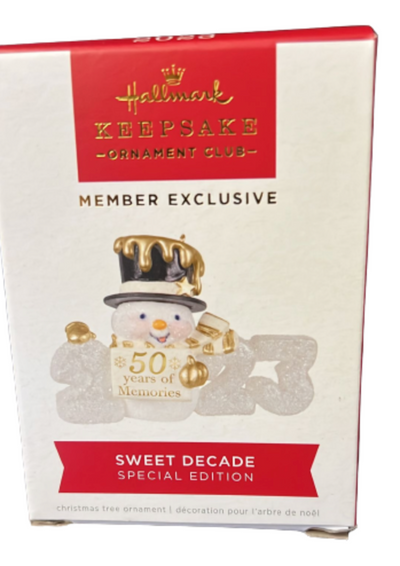 Hallmark 2023 Keepsake 50th Sweet Years Snowman Member Exclusive Ornament New