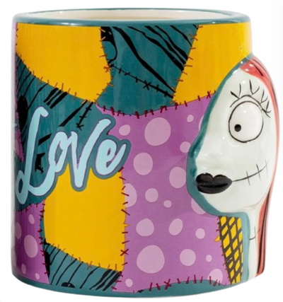 Disney Nightmare Before Christmas Jack & Sally Sculpted Ceramic Mugs Set of 2 NE