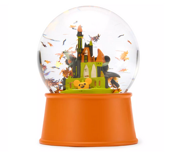 Disney Parks Happy Halloween Mickey and Minnie Castle Snowglobe New with Tag
