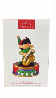 Hallmark 2024 Keepsake Stuey On Sax Musical Christmas Ornament New with Box