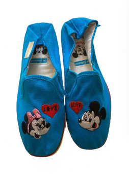 Disney Blue Mickey Minnie Love De Fonseca Italy Espadrilles Shoes Size 8 New