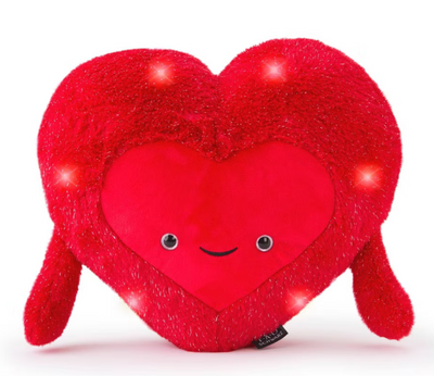 FAO Schwarz 12" Valentine Red Glow Brights Heart Plush New with Tag