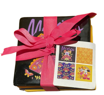 Disney Parks Epcot Mexico Minnie Mouse Calavera Coaster Set New With Tag